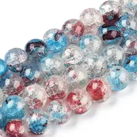 Baking Painted Crackle Glass Bead Strands