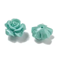 Synthetic Coral Dyed Carved Beads