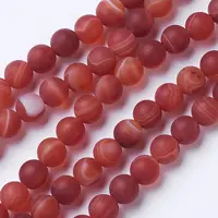 Natural Grade A Striped Agate/Banded Agate Beads Strands