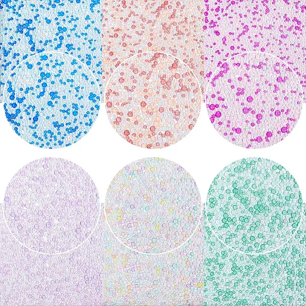 180G 6 Colors Transparent Glass Beads