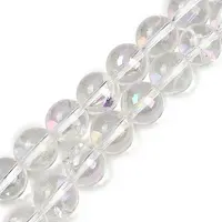 Electroplated Natural Quartz Crystal Beads Strands