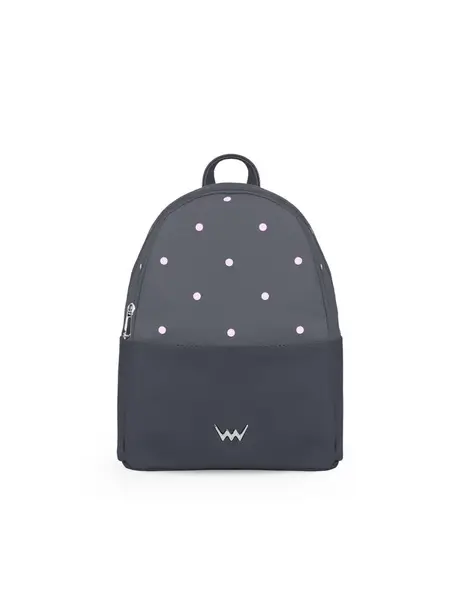 Stylový šedý batoh s tečkami