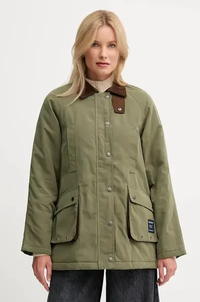 Bunda Pepe Jeans zelená barva, přechodná, PL4024352