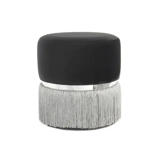 TABURET, kov, textil, kompozitní dřevo, 41/44,5/41 cm