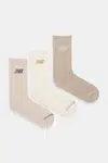 Ponožky New Balance 3-pack béžová barva, LAS51293AS1
