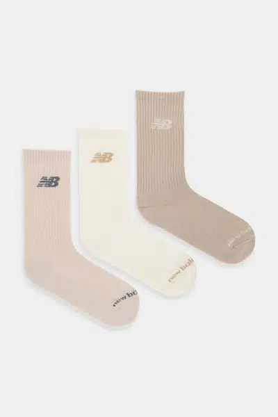 Ponožky New Balance 3-pack béžová barva, LAS51293AS1