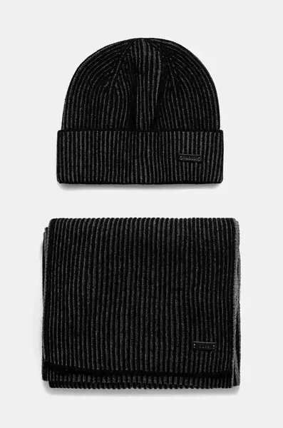 Čiapka a šál s prímesou vlny BOSS Ercole_SET