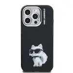Zadní kryt Karl Lagerfeld IML Aquarelle Choupette Apple iPhone 15 Pro, černá