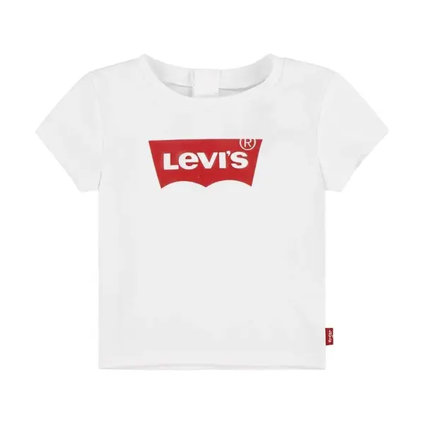 Bavlněné dětské tričko Levi's BATWING TEE bílá barva, 1EK825