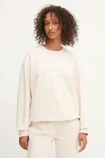 Mikina Guess SOFIA dámská, béžová barva, s aplikací, O5RQ03 KCO31