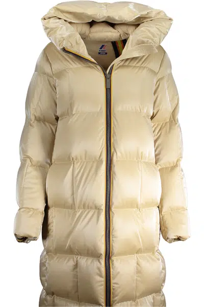 K-WAY BEIGE WOMEN'S JACKET