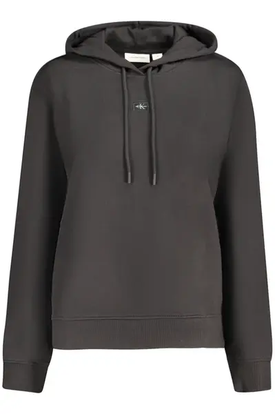 Černá mikina Calvin Klein s kapucí