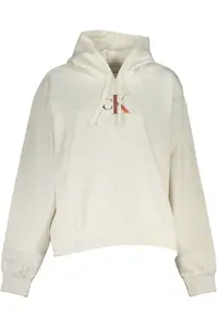 Bílá mikina Calvin Klein bez zipu