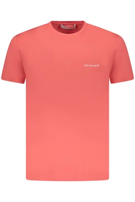 TRUSSARDI MEN'S SHORT SLEEVE T-SHIRT PINK