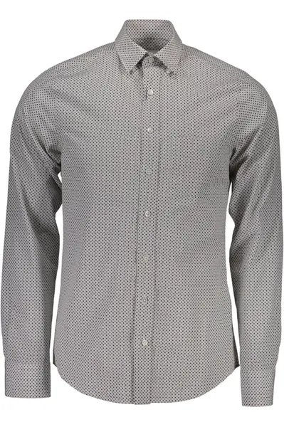 Pánská bílá košile s dlouhým rukávem GANT