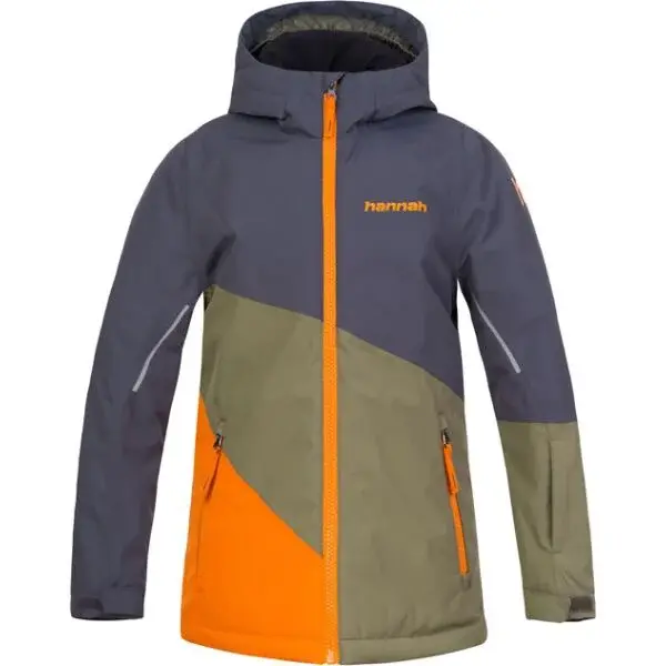 Hannah KIGALI Dětská membránová lyžařská bunda, tmavě šedá, velikost 110-116