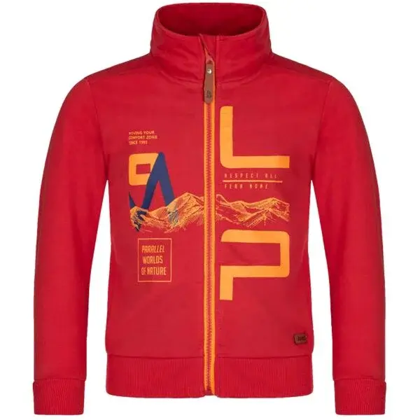 LOAP DORAN Chlapecká mikina, červená, velikost 112-116