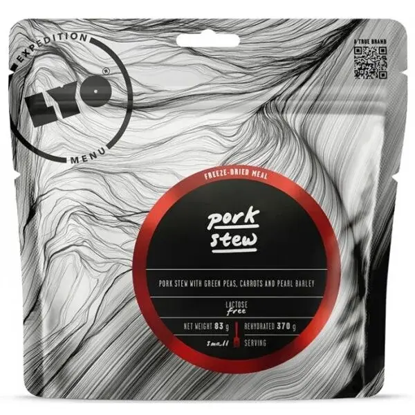 LYO DUŠENÉ VEPŘOVÉ S KROUPAMI 370g Expediční strava, dummy, velikost