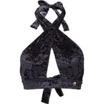 GOLDBEE VELVET SWIMSUIT CROSS Dámský vrchní díl plavek, černá, velikost