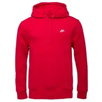 Nike CLUB FLEECE PULLOVER HOODIE Pánská mikina, červená, velikost