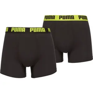 Puma MEN EVERYDAY BASIC BOXER 2P Pánské boxerky, černá, velikost