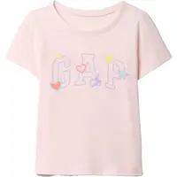 GAP V-LOGO Dívčí tričko, růžová, velikost 4Y