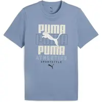 Puma GRAPHIC STACKED TEE Pánské triko, modrá, velikost