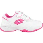 Lotto COURT LOGO JR VELCRO Detská tenisová obuv, biela, veľkosť