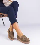 Gemre Zelené dámske mokasíny z eko-semišu Sevilia