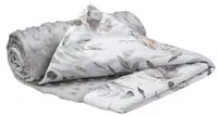 Medi Partners Blanket 75x100 cotton + minky – deer in leaves + gray minky