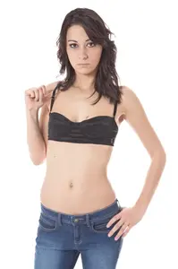 Čierna balkónová podprsenka John Galliano