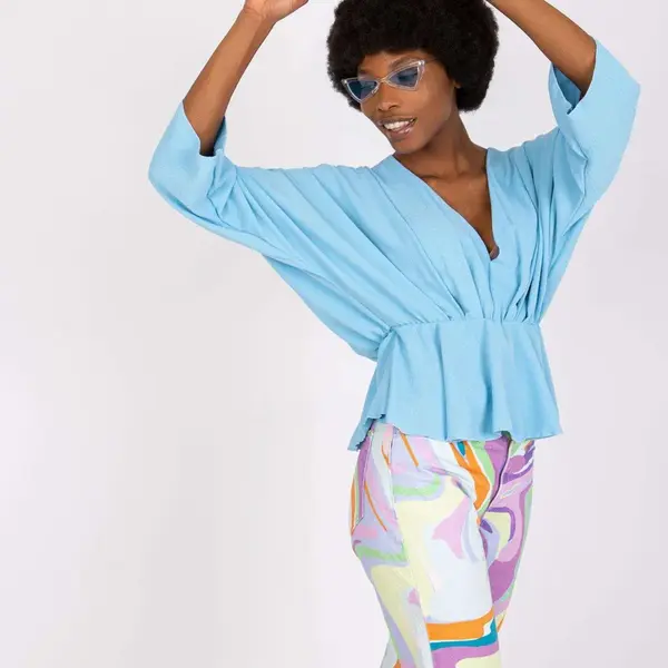 Blouse-DHJ-BZ-11979.67-light blue