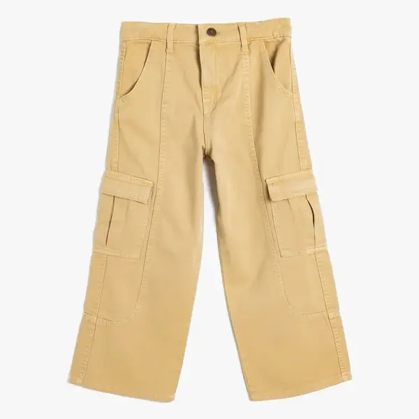 Koton Cargo Jeans Wide Leg Cotton - Wide Leg Jean