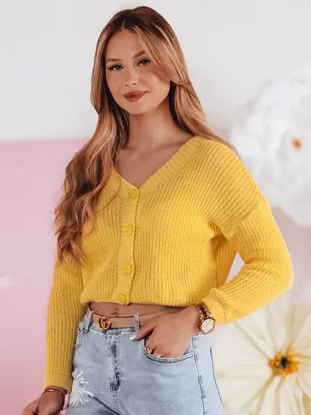 Žltý dámsky sveter Dstreet