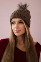 Kesi Čapica s fleece Warkocz K226 mocca