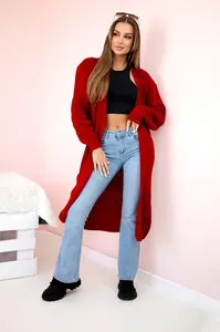 Long red sweater
