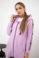 Sweatshirt with a zipper at the back purple