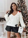 Sweter damski one size PUREBOW ecru Dstreet