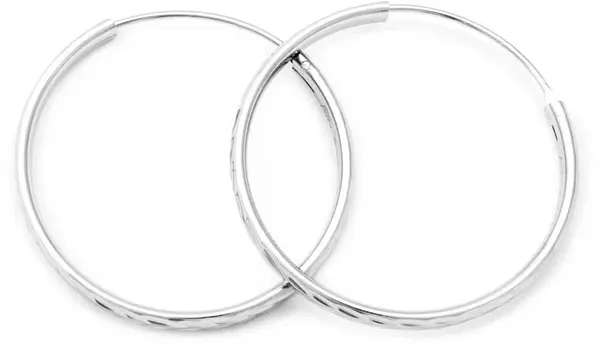 Beneto Úžasné stříbrné kruhové náušnice AGUC2103/50/N