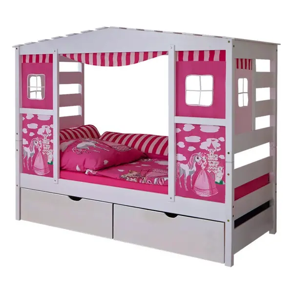 MID.YOU DĚTSKÁ POSTEL SE STŘÍŠKOU, 90/200 cm pink