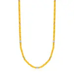 S'Agapõ Elegantní náhrdelník se žlutými korálky Madera SAD01