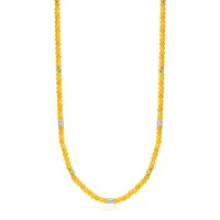 S'Agapõ Elegantní náhrdelník se žlutými korálky Madera SAD01