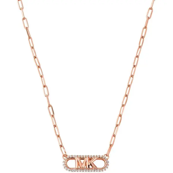 Michael Kors Slušivý bronzový náhrdelník s kubickými zirkony MKC1655CZ791