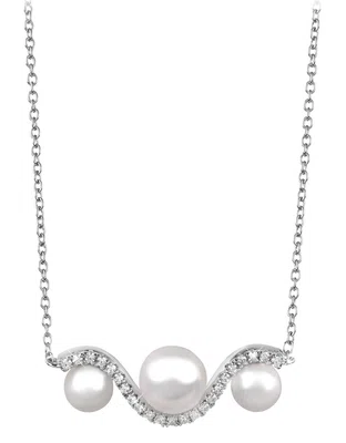 Silver Cat Elegantní stříbrný náhrdelník se zirkony a perlou SC340