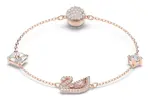 Swarovski Půvabný bronzový náramek Dazzling Swan 5485876 18,5 cm