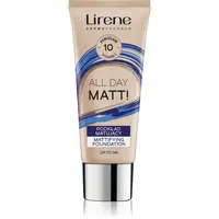Lirene ALL DAY MATT! matující fluidní make-up pro dlouhotrvající efekt odstín 10 Porcelain 30 ml