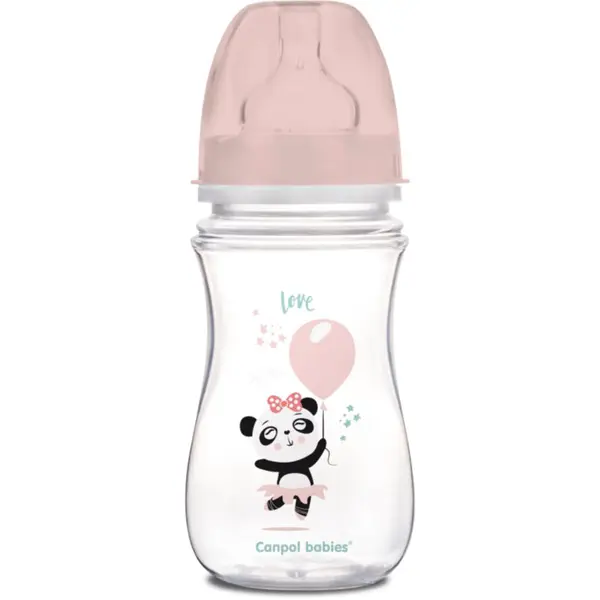 Canpol babies Exotic Animals kojenecká láhev Pink 240 ml
