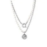 JwL Luxury Pearls Stylový náhrdelník s pravými říčními perlami JL0799