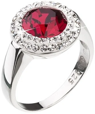 Evolution Group - Pavona Stříbrný prsten s červeným krystalem Swarovski 35026.3 54 mm