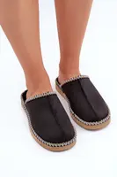 Domácí Obuv Pantofle S Vyšíváním Dámské Inblu Černé